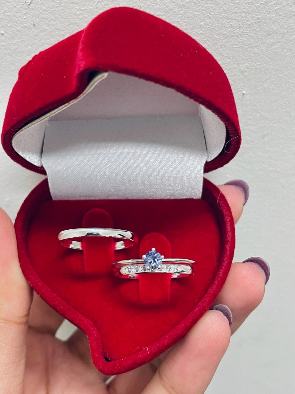 Aliança De Namoro 2mm Joias De Prata 950 Com Anel Solitário De Prata (cópia) - Imagem 3