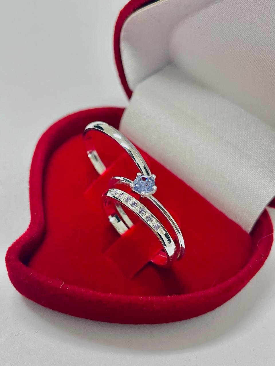 Aliança De Namoro 2mm Joias De Prata 950 Com Anel Solitário De Prata (cópia) - Imagem 1
