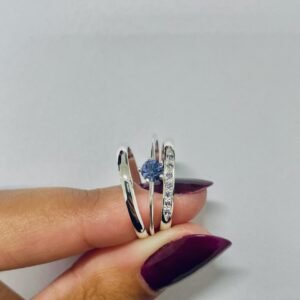 Aliança De Namoro 2mm Joias De Prata 950 Com Anel Solitário De Prata (cópia) - Imagem 4